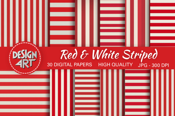 Download Red &amp; White Striped Digital Background - Digital background Collection