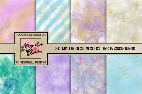 Download 30 Watercolor Alcohol Ink Backgrounds - Background Collection