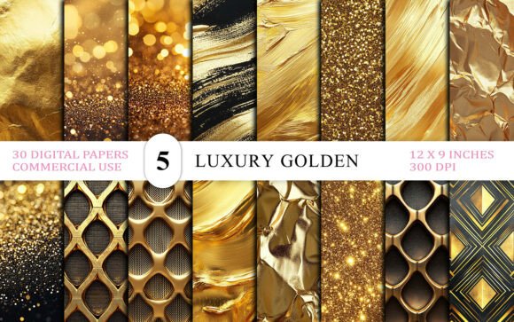 Download Luxury Golden Texture Background Bundle - Background Collection