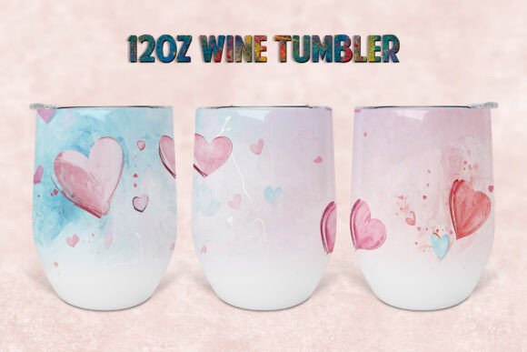Download Valentine’s Marble Background 12oz Wine - Background Collection