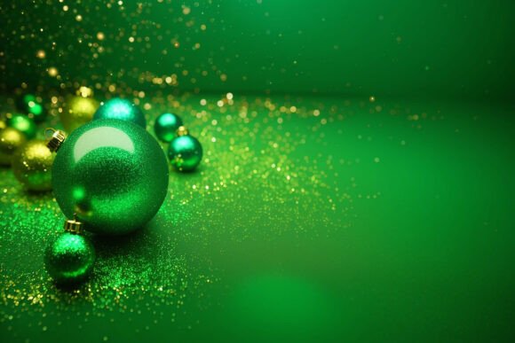 Download Vintage Green Christmas Background - Background Collection