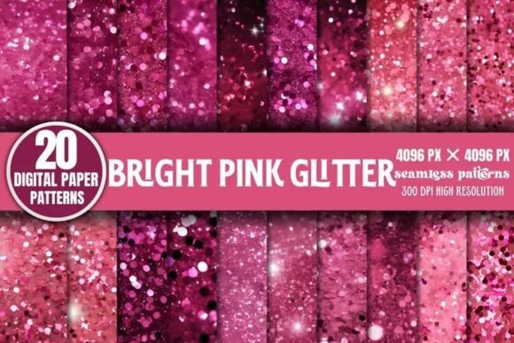 Download Bright Pink Glitter Backgrounds Bundle - Background Collection