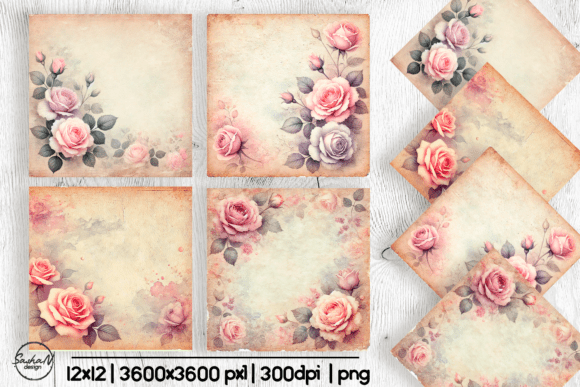 Download Romantic Floral Scrapbook Background - Background Collection