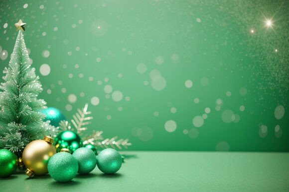Download Vintage Green Christmas Background - Background Collection
