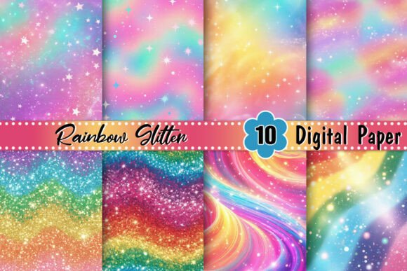 Download Rainbow Glitter Background - Background Collection