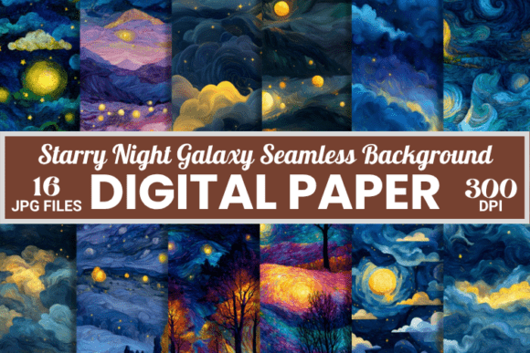 Download Starry Night Galaxy Seamless Backgrounds - Background Collection