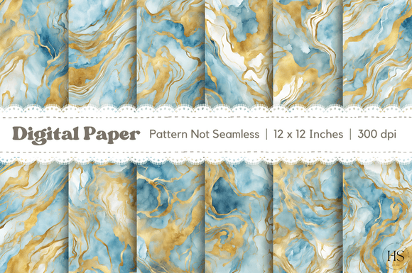 Download 12 Pastel Blue Gold Marble Background - Background Collection
