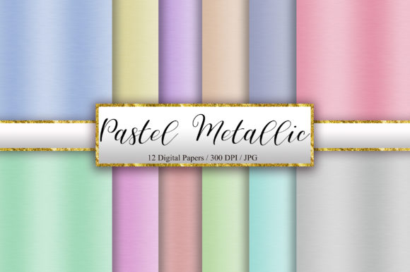 Download Pastel Metallic Background Digital Paper - Background Collection
