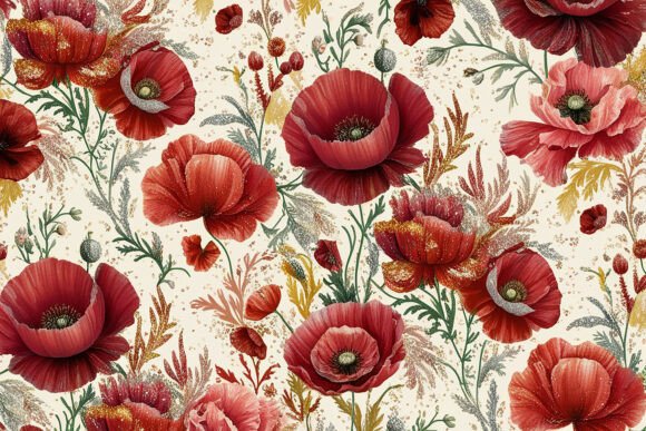 Download Red Glitter Seamless Pattern Background - Background Collection
