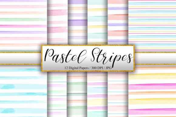 Download Pastel Stripes Background Digital Papers - Background Collection