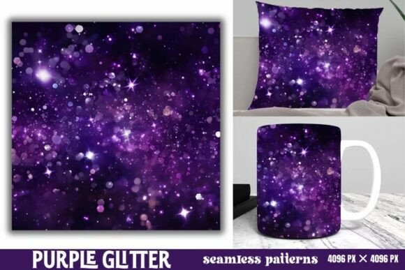 Download Purple Glitter Background Digital Paper - Background Collection