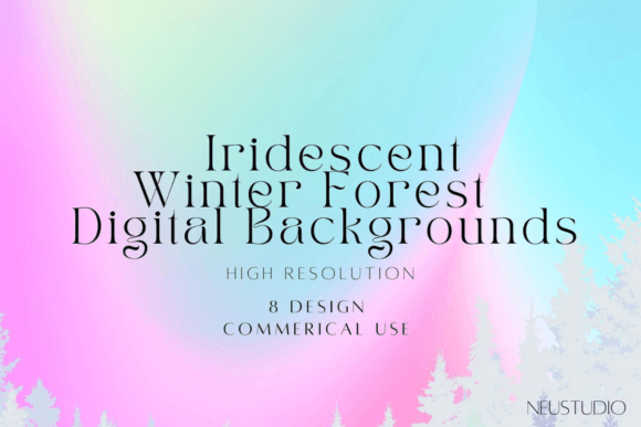 Download Holographic Winter Forest Backgrounds - Background Collection
