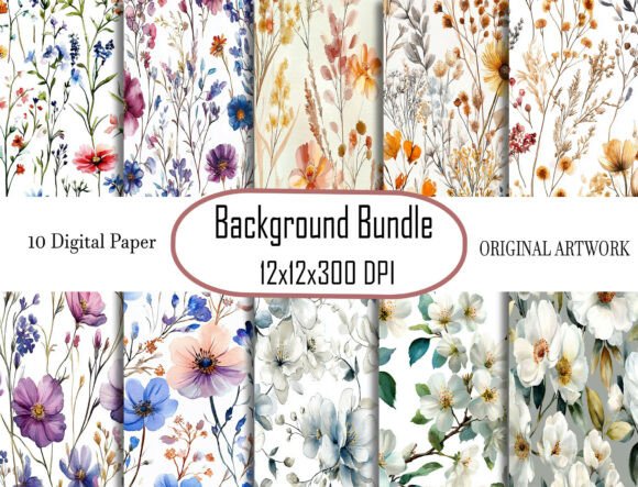 Download Minimal Floral Scrapbook Background Page - Background Collection