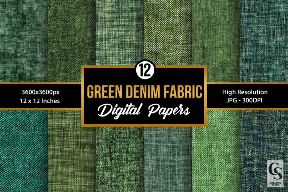 Download Green Denim Fabric Texture Backgrounds - Background Collection