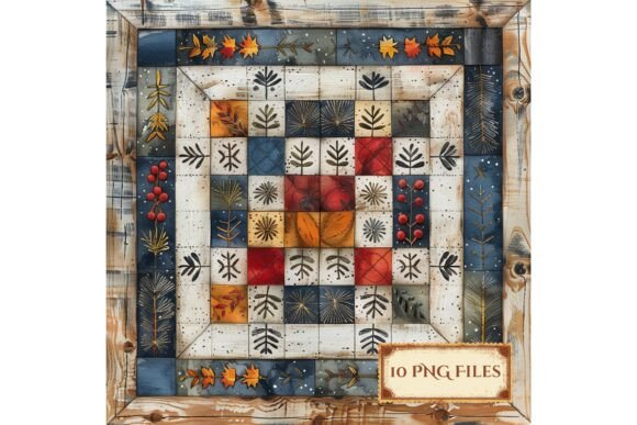 Download Winter Quilt Scrapbook Background Paper - Background Collection