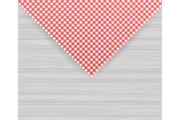 Download Red Corner Tablecloth on White Wood Tabl - Tablecloth Collection