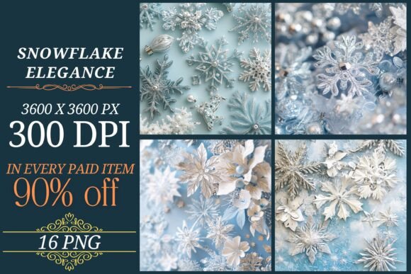 Download 3d Snowflake Elegance Backgrounds - Background Collection