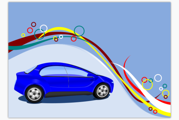 Download Trendy Car with Decorative Background - Background Collection