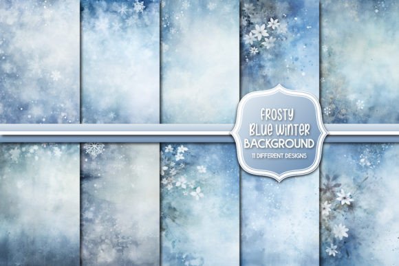 Download Frosty Blue Winter Background Designs - Background Collection