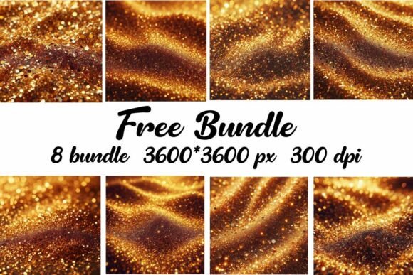 Download Free Golden Glittering Background Bundle - Background Collection