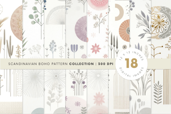 Download Scandinavian Boho Digital Background - Digital background Collection