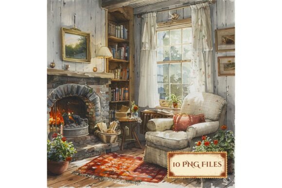 Download Cozy Cottage Scrapbook Background Paper - Background Collection