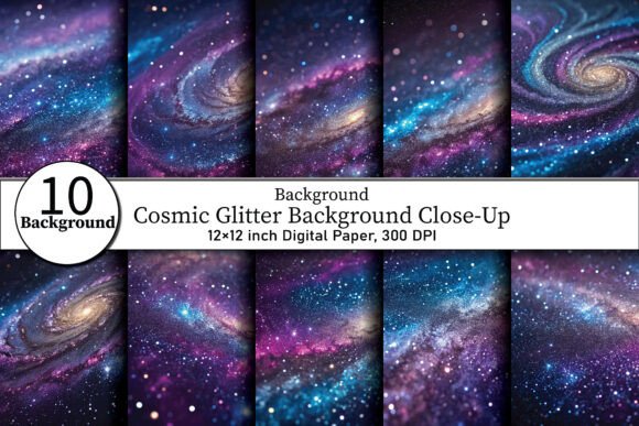 Download Cosmic Glitter Background Close-Up - Background Collection