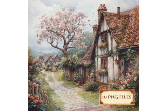 Download Spring Cottage Scrapbook Background - Background Collection