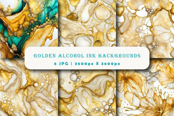 Download Golden Alcohol Ink Backgrounds - Background Collection
