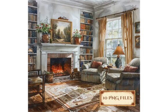 Download Cozy Country Room Scrapbook Background - Background Collection