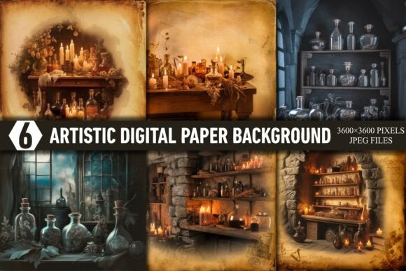Download Vintage Apothecary Digital Background - Premium Resources