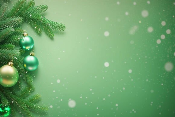 Download Vintage Green Christmas Background - Background Collection